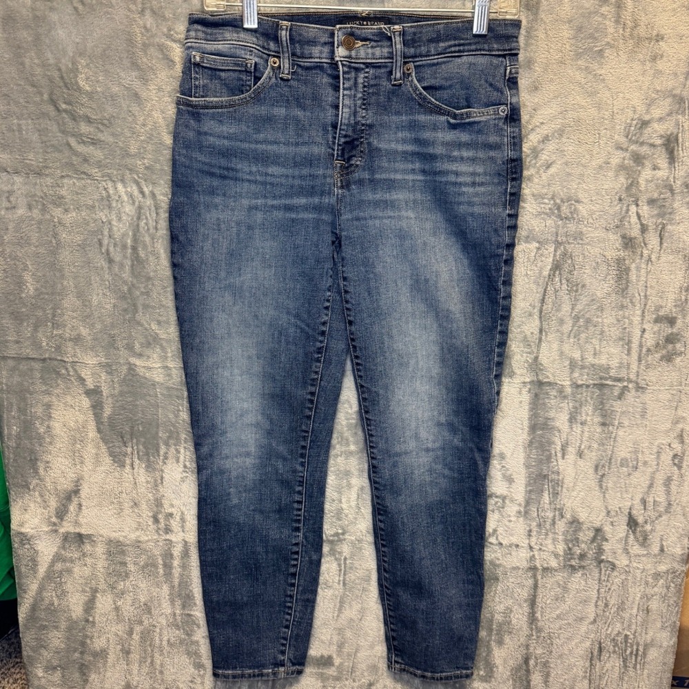 2135 | Lucky Brand Ava Mid Rise Crop Skinny Jeans Blue Women 8 / 29